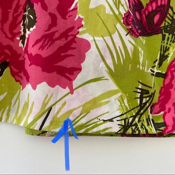 Talbots cotton pleated full skirt in a floral print, cotton - Picture 8 of 10